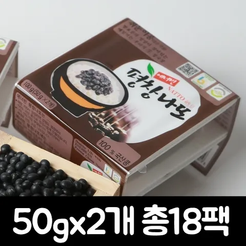 [평창나또] 쥐눈이콩나또 50g x 36개입