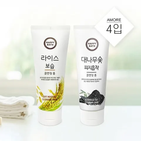 해피바스 마일드 클렌징폼 200g 4입 (옵션)