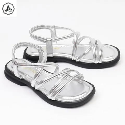 스트랩 샌들 여름 밴딩 플랫 발 편한 여성 휴가