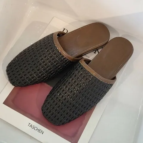 |CCS7C21|여자 뮬 짜임 통기성 네트 위빙 슬리퍼