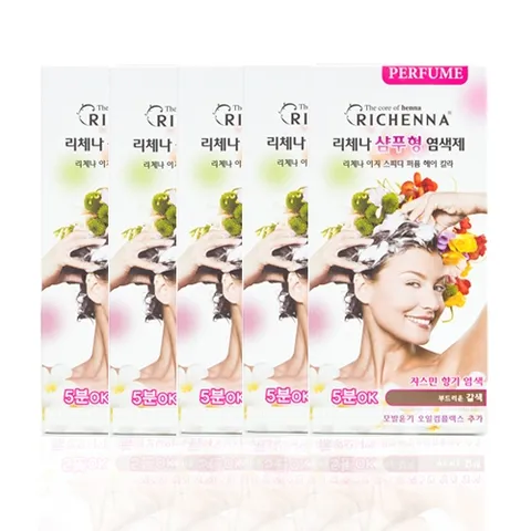 리체나 샴푸형 퍼퓸 염색제 [5박스]