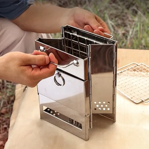 Campingmoon 캠핑 원터치 접이식 일체형 불멍 화로 풀세트