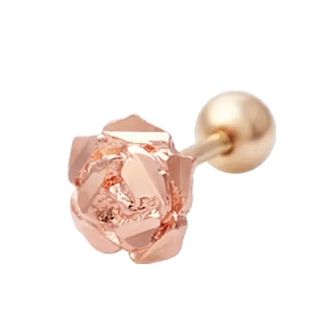 [미니아트] 14K골드 피어싱 장미 (한쪽판매)