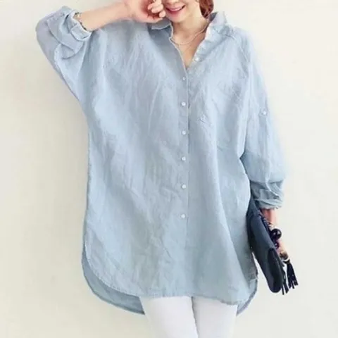 단추 롱원피스셔츠 여자직장인코디 루즈핏 셔츠 오버