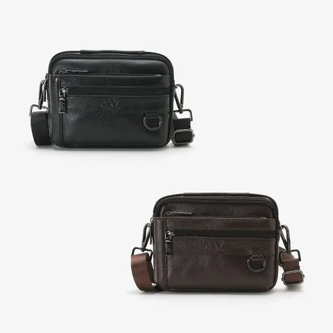 [파파브로] 남성 중년 직장인 스타일 소가죽 미니 크로스백 DA-BA-AV1017