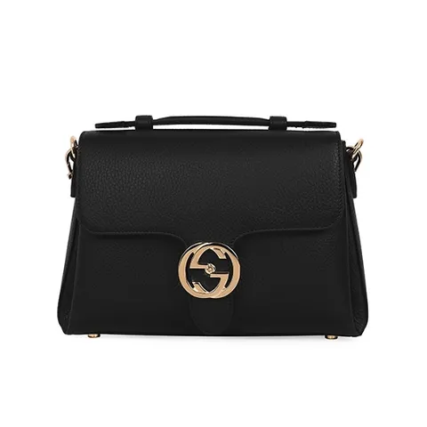 구찌 GG 인터로킹 탑 핸들 체인 숄더백 블랙 510302 CAO0G 1000