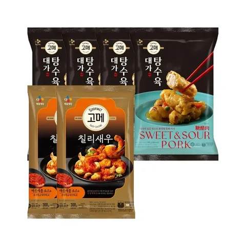 고메 대가 탕수육 390g x4개+바삭탱글한 칠리새우 300g x2개