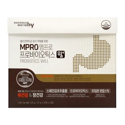HY 한국야쿠르트 엠프로 프로바이오틱스 윌 플러스 60포/유산균 포스트바이오틱스