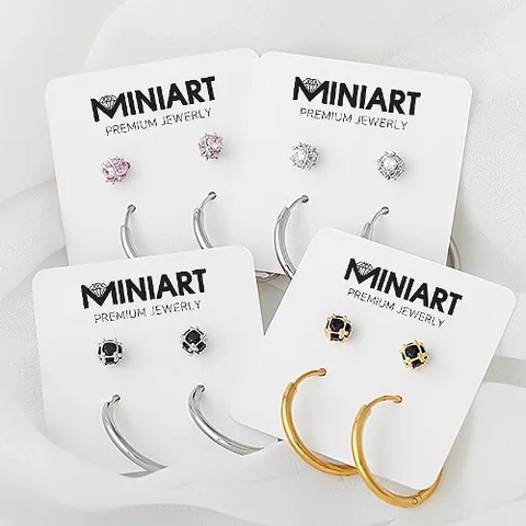 [미니아트] 칼라큐빅 피어싱+링 피어싱 [한쌍판매]