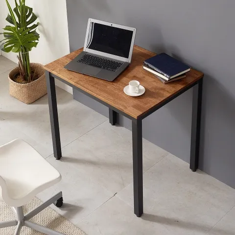 토비 고무나무 원목 800 일자 책상 컴퓨터