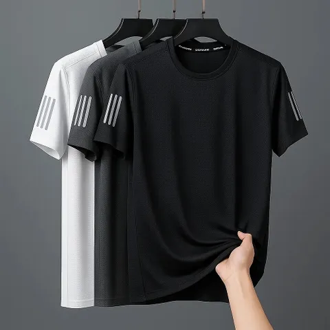[1+1+1세트] 아이스 쿨링 남자 반팔티 여름 냉장고 메쉬 반팔 티셔츠