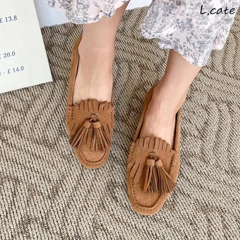 엘케이트 여자 로퍼 LGE209 여성 천연소가죽 낮은굽 데일리 슈즈