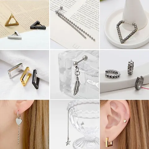 [미니아트] 1+1 레이어드 패션 써지컬 피어싱 14종 택1 (한쪽판매)