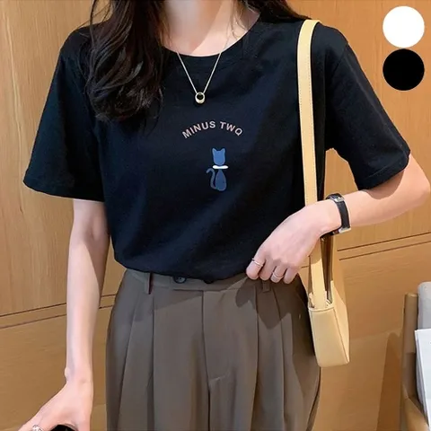 여성 라운드넥 심플 루즈핏 반팔 티셔츠 여름 데일리