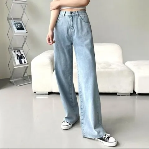 와이드 밴딩청바지 뒷밴딩 롱 밴딩바지 청바지 뒷밴딩