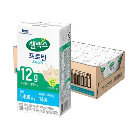 셀렉스 마시는 프로틴 언스위트 TBA 대용량 190ML 24팩