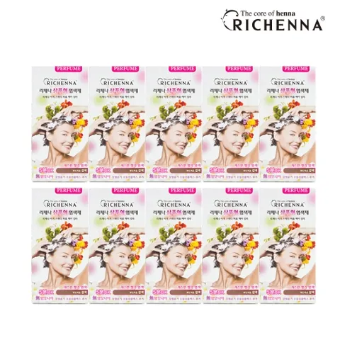 리체나 샴푸형 퍼퓸 염색제 [기본구성 10박스]