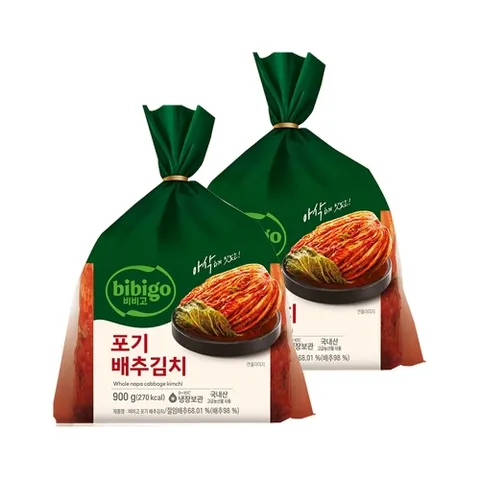 비비고 포기배추김치 900g x2개