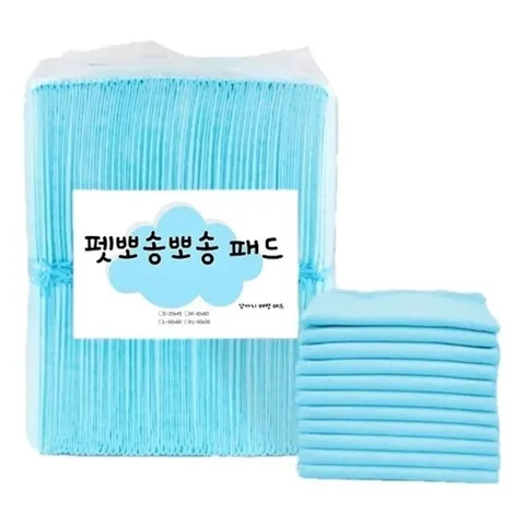 펫뽀송뽀송강아지배변용품블루(대)-40매