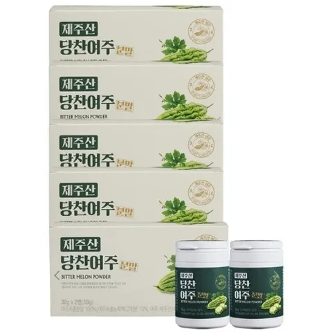 GBMS 제주산 당찬 여주분말 가루 30g x 2통 (5박스)