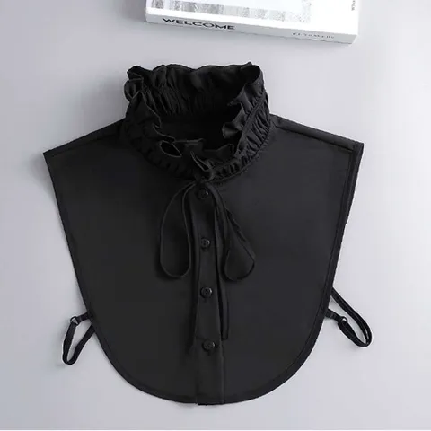 리본 카라 코디 하이넥 페이크 웨어 승마 골프 패션