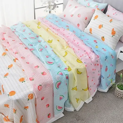 여름 쿨링 과일 시어서커 누빔이불 Q