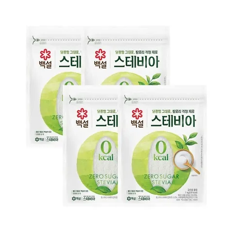 백설 스테비아 설탕 1kg x4개