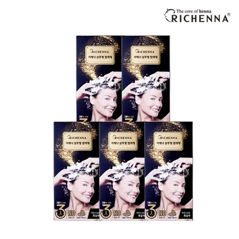 리체나 샴푸형 3분 염색제 5박스