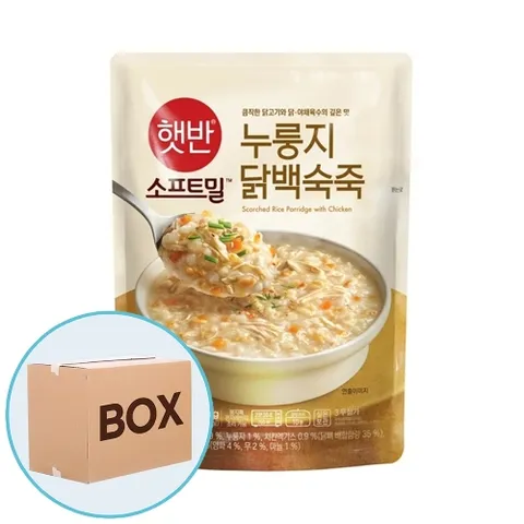 CJ 비비고 누룽지닭백숙죽 420g 21입 (박스)