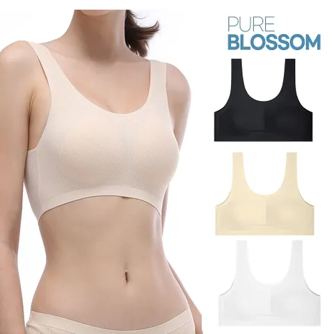 스벅 쿠폰 증정 [퓨어블라썸] 메쉬 베이직 노와이어 브라탑/빅사이즈