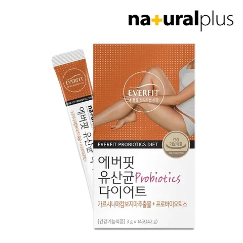 에버핏 유산균 다이어트 14포 1박스/2주분/가르시니아 장건강