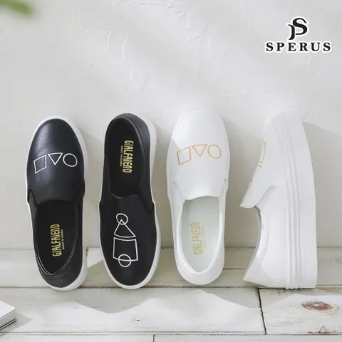 [스페루스] 다리가 길어보이는 여성용 인기 슬립온 오징어슬립온