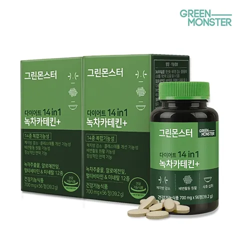 [1+1] 그린몬스터 다이어트 14in1 녹차카테킨+