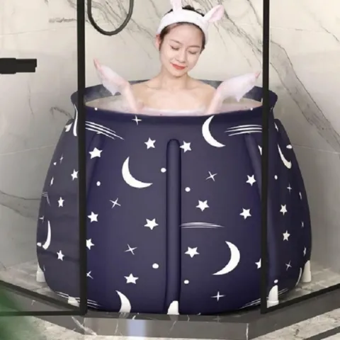 ( )가정용 미니 스파 사우나 욕실 간이 이동식 반신욕조