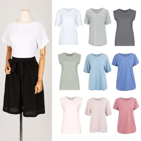 [샵앤][무료배송]여름 시원한 면 반팔 티셔츠 균일가