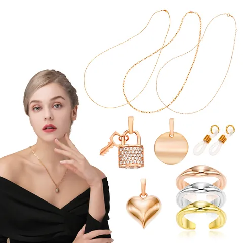 헤아니스 18K 루시아 체인 트리플 세트 (3+3+3+1, 총 10종) 목걸이, 팔찌, 반지