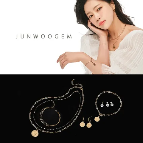 방송에서만! 준우젬 18k체인 코인클립콜렉션 총8종_18K샤인큐빅세트