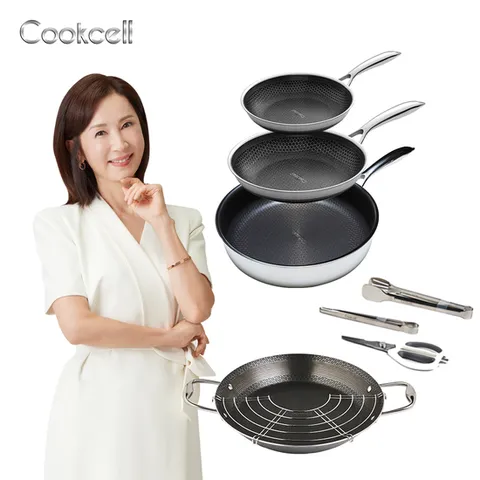 쿡셀 블랙큐브 프라이팬 멀티 썸머세트 [팬3종+멀티팬세트+키친툴세트]