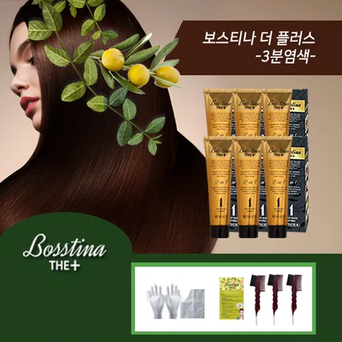 보스티나 염색제 6개 심플구성 (본품6+빗3)