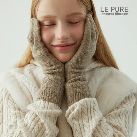 [최초가 140,000원][LE PURE]르퓨어 캐시미어 100 장갑+양말 SET (+쇼핑백)