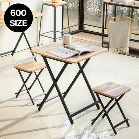 [완제품배송] 까사마루 오드리 접이식 테이블(600)+의자2  