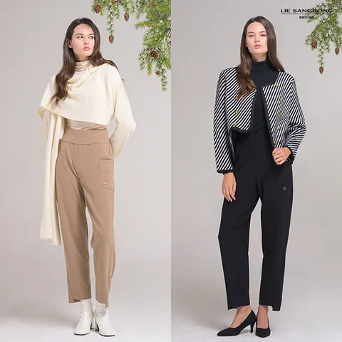 이상봉에디션 25FW 코쿤 밴딩 폰테 팬츠 1종