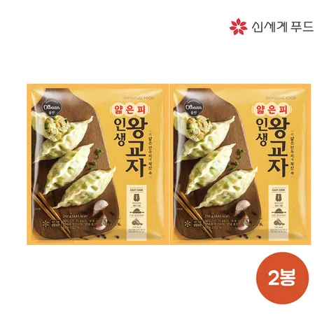 [올반키친]얇은피인생왕교자 455g 2봉
