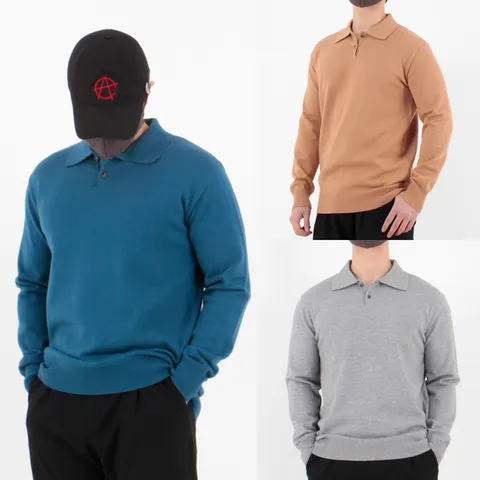 [리셋] 모던 캐시 남자 남성 카라 니트