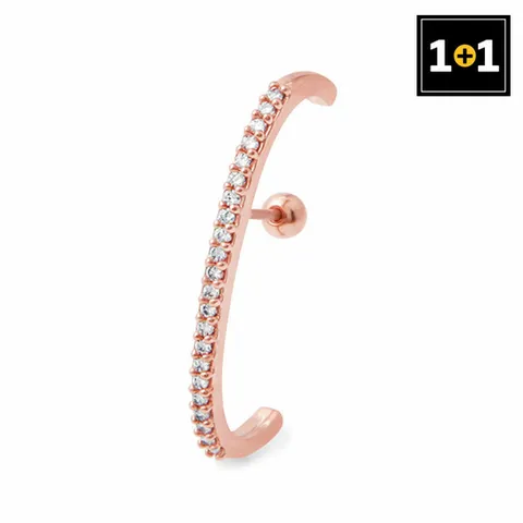 [1+1] 14K 큐빅라인 피어싱 GOLD-PIN 한쪽판매