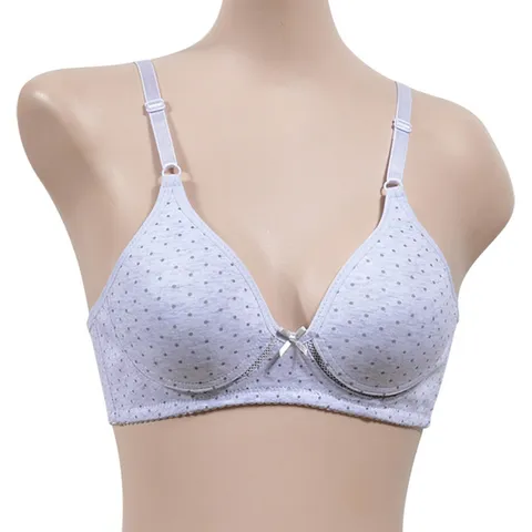 [고아라]베이직 노와이어 폴카도트 몰드 A컵 브라