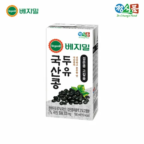 베지밀 국산콩 검은콩 고칼슘 두유 190mlx64팩