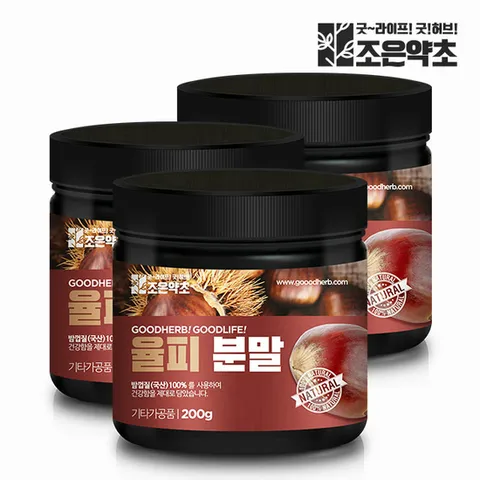 조은약초 국산 율피 가루 분말 율피팩 200g  x 3