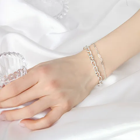 [메리그린] 925실버 체인 팔찌 앤드린