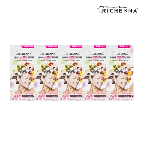리체나 샴푸형 퍼퓸 염색제 5박스